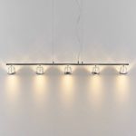 Lucande Kilio LED-hengelampe, 5 lyskilder, krom