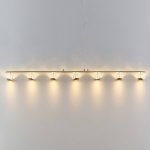 Lucande Kilio LED-hengelampe, 7 lyskilder, gull