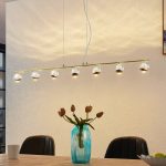 Lucande Kilio LED-hengelampe, 7 lyskilder, gull