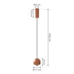 Lucande LED-hängelampe Varineth, kobberfarget, aluminium, Ø 11 cm