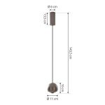 Lucande LED-hängelampe Varineth, nikkelfarget, aluminium, Ø 11 cm