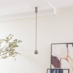 Lucande LED-hängelampe Varineth, nikkelfarget, aluminium, Ø 11 cm