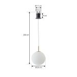 Lucande LED hengelampe Joran, 1 lyskilde, hvit, glass
