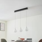 Lucande LED hengelampe Joran, 3 lyskilder, hvit, glass