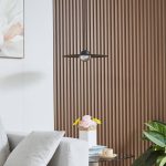 Lucande LED hengelampe Tethrion, svart, aluminium, Ø 40 cm
