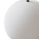 Lucande LED-pendel Darkorin, hvit, rund, gips, Ø 12 cm