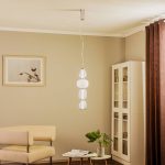 Lucande LED-pendel Fedra, glass, grå/hvit, Ø 17 cm