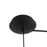 Lucande LED-pendel Foco, sand svart, metall, Ø 50 cm