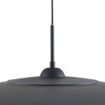 Lucande LED-pendel Foco, sand svart, metall, Ø 50 cm