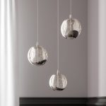 Lucande LED-pendel Hayley, 3-lys, kromfarget, glass
