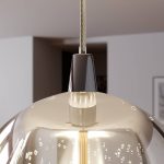 Lucande LED-pendel Hayley, 5-lys, lang, kromfarget