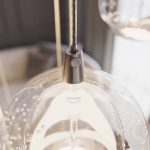 Lucande LED-pendel Hayley, 9-lys, kromfarget, glass