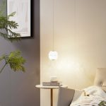Lucande LED-pendel Ismenia, 1-lys, messing, akryl