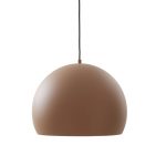 Lucande LED-pendel Lythara, brun, Ø 40 cm, aluminium