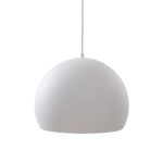 Lucande LED-pendel Lythara, hvit, Ø 50 cm, aluminium