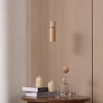 Lucande LED-pendel Nojus, tre, opp/ned, Ø 6 cm