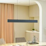 Lucande LED-pendel Philine, 101 cm, svart, jern
