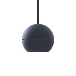 Lucande LED-pendel Plarion, blå, aluminium, Ø 9 cm