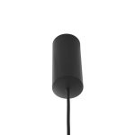 Lucande LED-pendel Plarion, svart, aluminium, Ø 9 cm