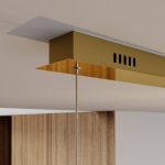 Lucande LED-pendellampe Hayley, gull, 5 lyskilder, langstrakt