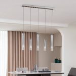 Lucande LED-taklampe Korvitha, 5-lys, grå, glass