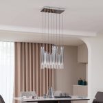 Lucande LED-taklampe Korvitha, 8-lys, grå, glass