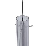 Lucande LED-taklampe Korvitha, 8-lys, grå, glass