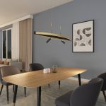 Lucande Matwei LED-pendellampe, oval, messing