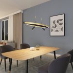 Lucande Matwei LED-pendellampe, oval, messing