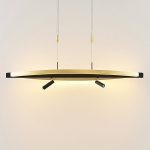 Lucande Matwei LED-pendellampe, oval, messing