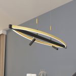 Lucande Matwei LED-pendellampe, oval, messing