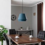 Lucande Mynoria LED-pendel, blå, aluminium, Ø 35 cm