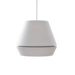 Lucande Mynoria LED-pendel, hvit, aluminium, Ø 35 cm