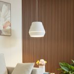 Lucande Mynoria LED-pendel, hvit, aluminium, Ø 35 cm