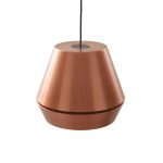 Lucande Mynoria LED-pendel, kobber, aluminium, Ø 35 cm