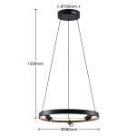 Lucande Paliva LED-hengelampe, 48 cm, svart