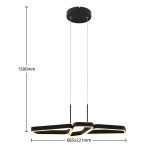 Lucande Quinn LED-hengelampe svart 3 lyskilder