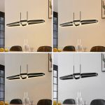 Lucande Quinn LED-hengelampe svart 3 lyskilder