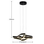Lucande Quinn LED-hengelampe svart 4 lyskilder