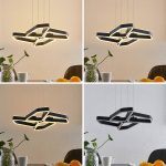 Lucande Quinn LED-hengelampe svart 4 lyskilder