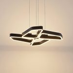 Lucande Quinn LED-hengelampe svart 4 lyskilder