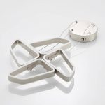 Lucande Quinn LED-pendellampe, 4 lyskilder nikkel