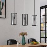 Lucande Rufina pendellampe, 3 lyskilder, lang