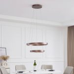 Lucande Smart LED-pendel Yonam, kaffe, 2-lys, Tuya