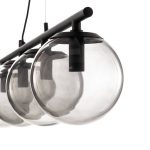 Lucande Sotiana hengelampe, 4 glasskuler, svart