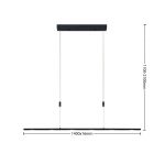 Lucande Stakato LED-pendellampe 6 lk 140 cm lang