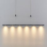 Lucande Stakato LED-pendellampe 6 lk 140 cm lang