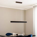 Lucande Stigis LED-pendellampe, lang svart