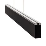 Lucande Stigis LED-pendellampe, lang svart