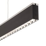 Lucande Stigis LED-pendellampe, lang svart